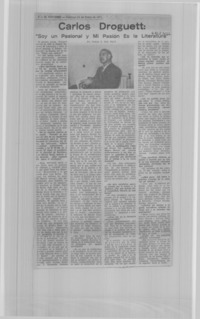 Carlos Droguett [entrevista]