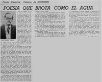 Poesía que brota como el agua