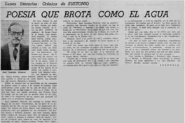 Poesía que brota como el agua