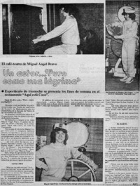 Un actor-- "Puro como una lágrima" : [entrevista]