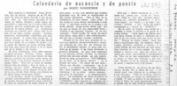 Calendario de ausencia y de poesía
