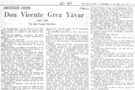 Don Vicente Grez Yávar