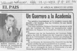 Un Guerrero a la Academia.