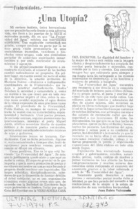 ¿Una utopía?