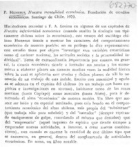 Nuestra mentalidad económica.