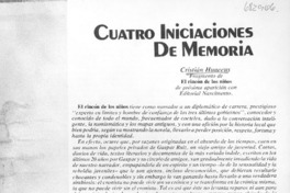 Cuatro iniciaciones de memoria.