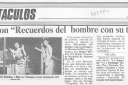 Debutaron "Recuerdos del hombre con su tortuga".