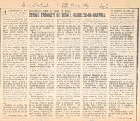 Otros errores de don J. Guillermo Guerra