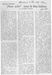 ¡"Manos arriba!", versos de Nana Gutiérrez