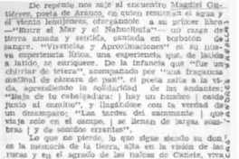 Magdiel Gutiérrez, poeta de Arauco