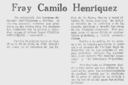 Fray Camilo Henríquez.
