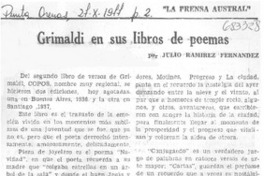 Grimaldi en sus libros de poemas
