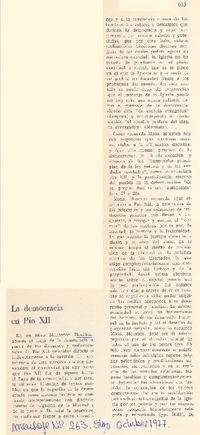 La democracia en Pio XII