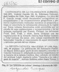 Cartografía de la colonización alemana 1846-1872.