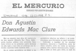 Don Agustín Edwards Mac Clure.