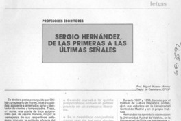 Sergio Hernández de las primeras a las últimas señales