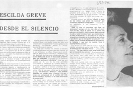 Escilda Greve desde el silencio