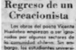 Regreso de un creacionista