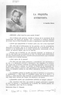 La pequeña entrevista : [Entrevista]