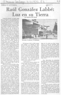 Raúl González Labbé: luz en su tierra