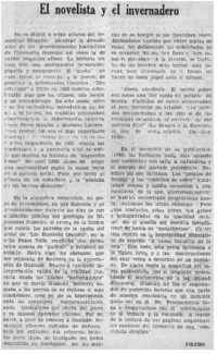 El novelista y el invernadero