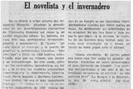 El novelista y el invernadero