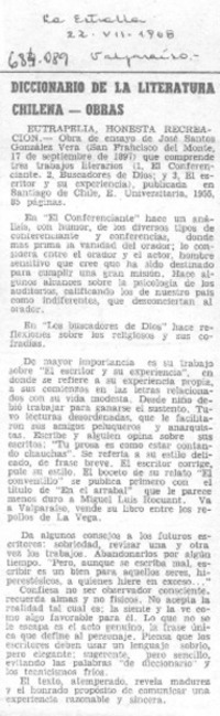 Diccionario de la literatura chilena-obras.