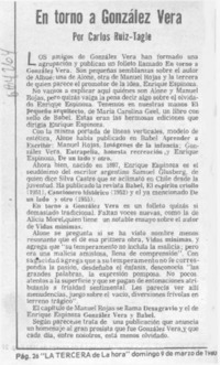En torno a González Vera