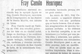 Fray Camilo Henríquez.