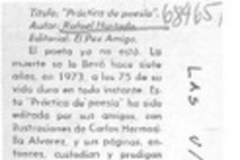 Práctica de poesía