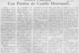 Con perdón de Camilo Henríquez