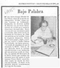 Bajo palabra.