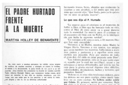 El Padre Hurtado frente a la muerte