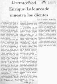 Enrique Lafourcade muestra los dientes