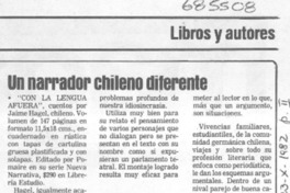 Un narrador chileno diferente.