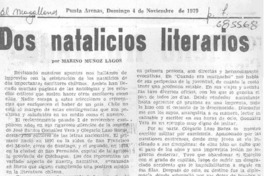 Dos natalicios literarios