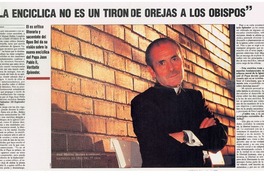 La encíclica no es un tirón de orejas a los obispos" : [entrevista]