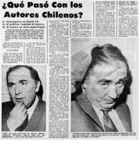 Qué pasó con los autores chilenos? : [Entrevista]