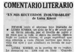 En mis recuerdos inolvidables"