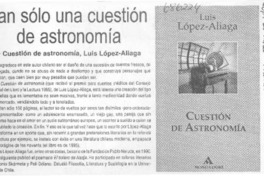 Tan sólo una cuestión de astronomía.