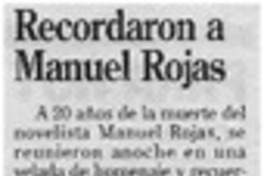 Recordaron a Manuel Rojas.
