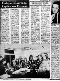 Enrique Lafourcade explica sus razones.