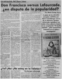 Don Francsico versus Lafourcade, ¿en disputa de la popularidad? : [entrevista]