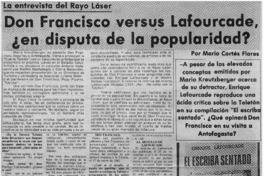Don Francsico versus Lafourcade, ¿en disputa de la popularidad? : [entrevista]