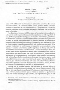 Relecturas, Luis Galdames; educación económica e intelectual