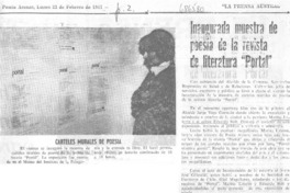 Inaugurada muestra de poesía de la revista de literatura "Portal".