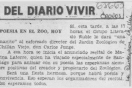 Poesía en el zoo, hoy
