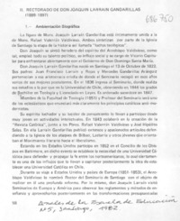 Rectorado de Don Joaquín Larraín Gandarillas (1889-1897).