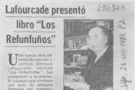 Lafourcade presentó libro "Los refunfuños".