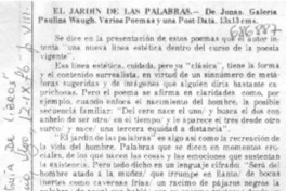 El Jardín de las palabras.